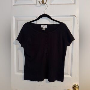 Vintage Bonnie and Bill by Holly Black Short Sleeve Top